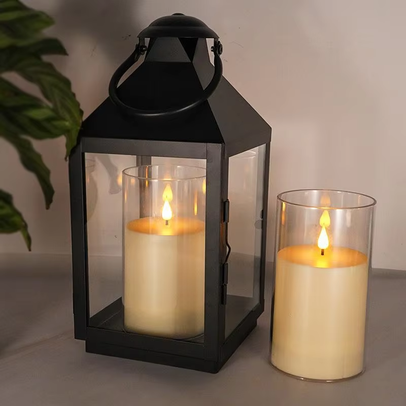 Remote Control Battery Operated Flickering Flame Effect Flameless LED Pillar Candle for Home Decoration