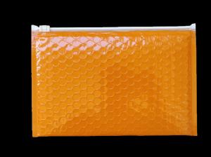 Buy cheap 400x300mm Orange Resealable Zipper Bubble Bags Shock Resistance ISO9001 product