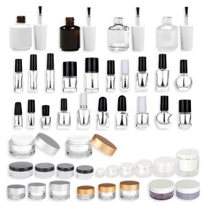 Buy cheap Empty Dip Powder Cream Glass Cosmetic Jars Gel Nail Polish Bottle Acrylic Plastic Luxury product