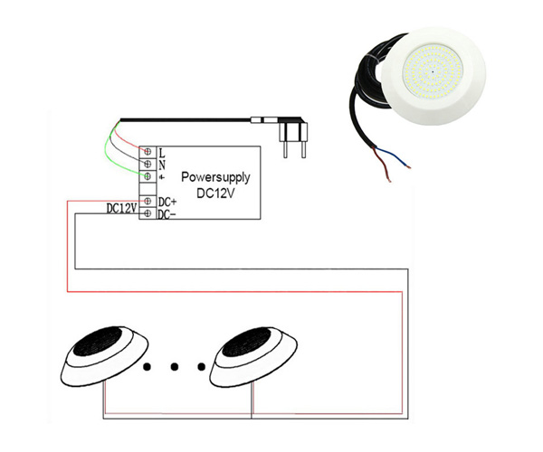 Multicolor Resin Filled IP68 Jacuzzi LED Pool Light