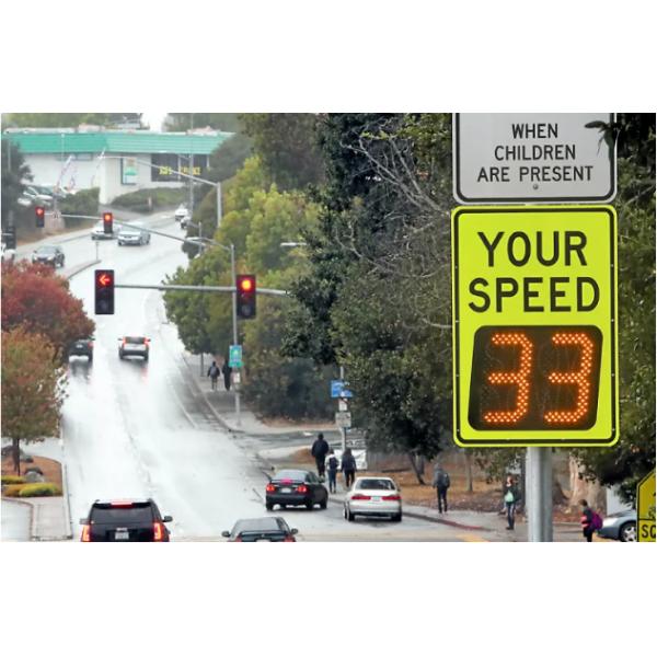 Solar Powered LED Radar Speed Sign with 100M Detection Range