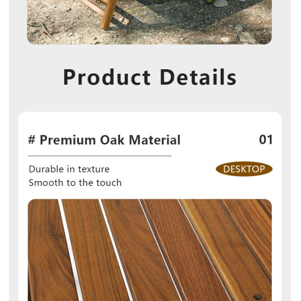 Close-up of table surface showing wood grain