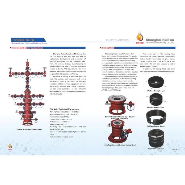 Wellhead Oil Drilling Use API 6A Welded Type Casing Head , Casing Head Spool Made In China