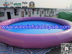 Purple Above Ground Inflatable Swimming Pool Toys 0.9mm PVC Tarpaulin
