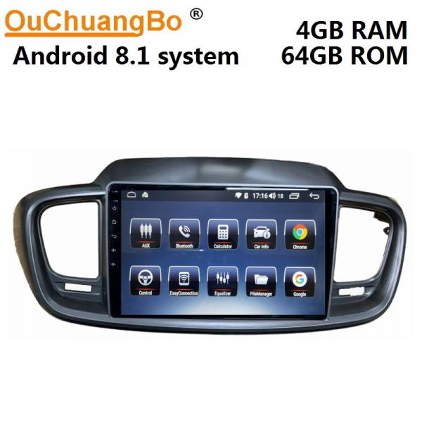 Quality Ouchuangbo car gps nav stereo audio Android 8.1 for Kia Sorento right driving support USB wifi dual zone 1080P video for sale