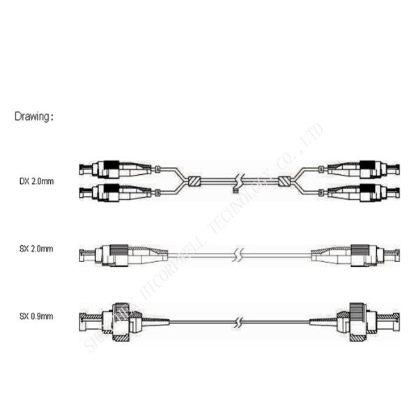 2.0 3.0mm Fiber Optic Patch Cable Cord 3m / 5m For Outdoor Communication