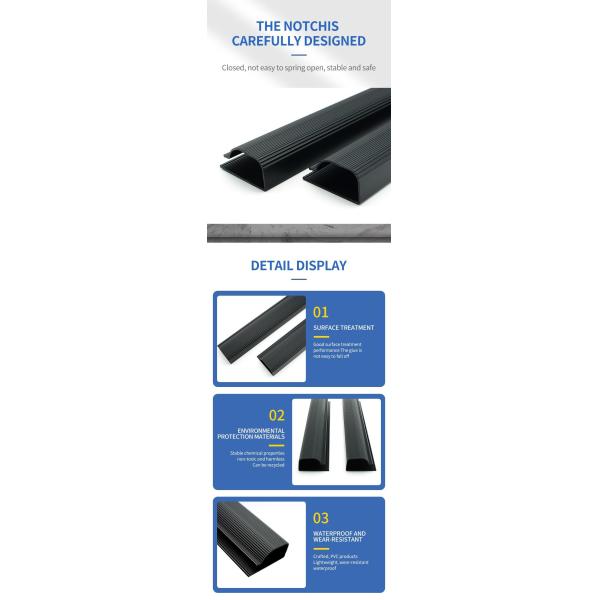 2024 New Design with Self-Adhesive PVC Cable Trunking Cheap Price Wire Slot Protection Black Wireway