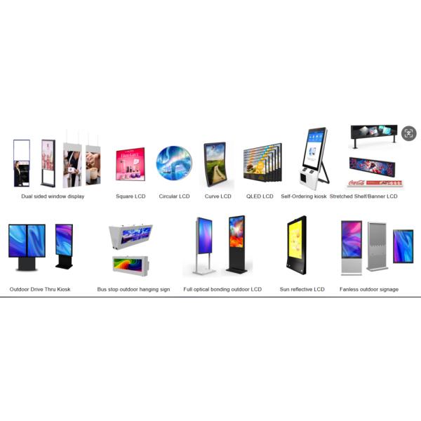 43 inch ultra slim 13.6mm hanging double sided LCD display with LCD advertising LCD screens