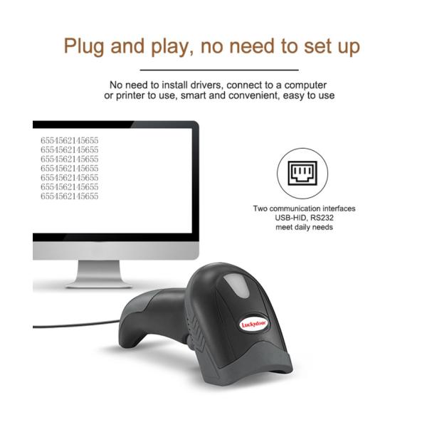 Handheld 1D 2D Barcode Scanner Wired Android Portable Bar QR Code Reader