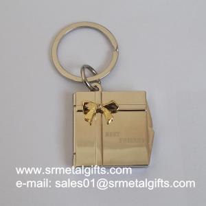 Metal Photo Locket Keychains, Stocked Miniature Metal Picture Locket With Laser Logo