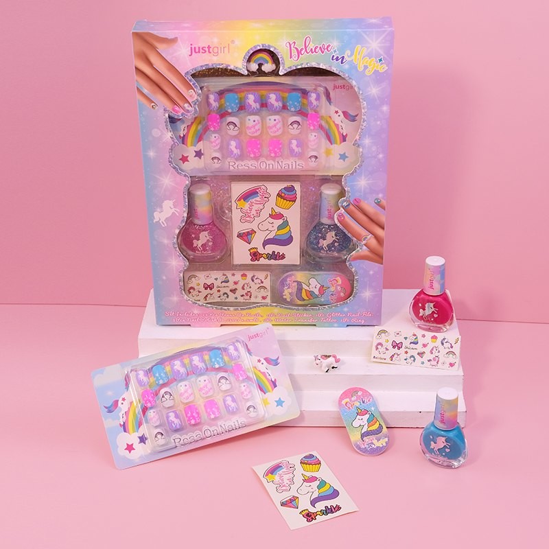 Buy cheap Non Toxic Formula Kids DIY Nail Art Kit Compact Play House Beauty Toy product
