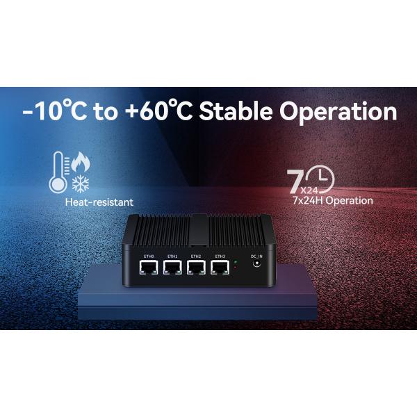 Inter N100 DDR5 16GB Mini Firewall PC With Linux Four LAN Software Router