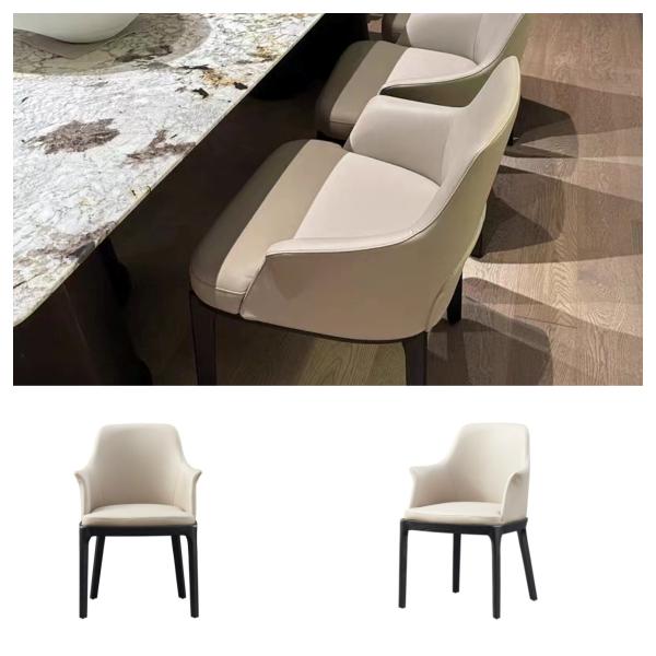 Flexi Edge Armrest Dining Chair , Italian Dining Room Chairs 840mm Height