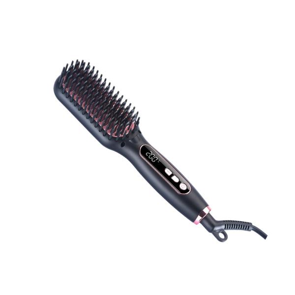 Mini LCD Display Electric Hair Comb with 42W Power and 10 Temperature Levels for Dual-Purpose Styling