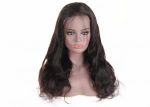 Buy cheap Body Wave Peruvian Human Hair Lace Wigs 18 - 22 Inch Without Any Chemical Treated product