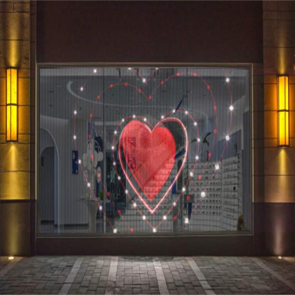 P5 2500cd Digital Advertising Display Indoor LED Film Display with Easy Peel and Stick Installation for Shop Window