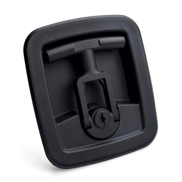 Plastic Black Recessed Paddle Latch Lock For Storage Bins Tool Boxes