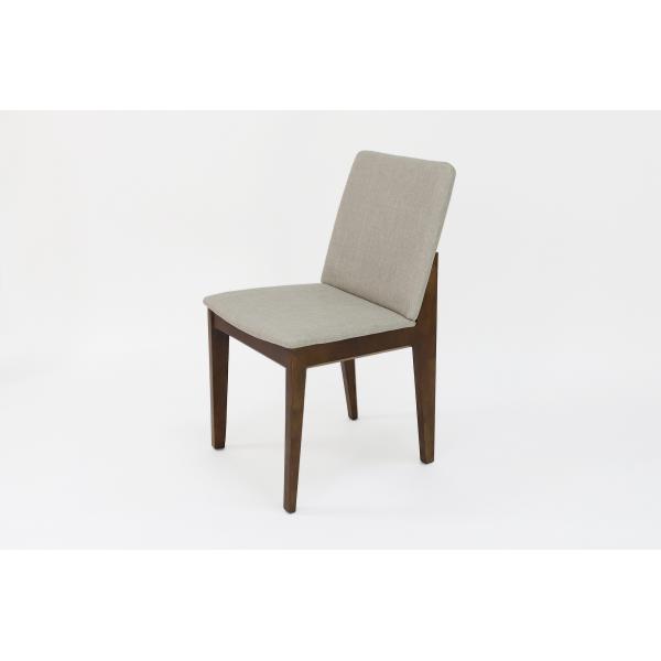 Modern Style Nitrolacquer Finish Solid Wood Dining Chair with Upholstery and Accent Arm