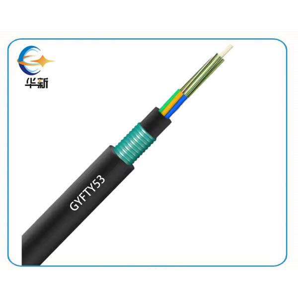 Stranded Loose Tube Outdoor Fiber Optical Cable Non Metallic Strength Member Armored and Double Sheathed GYFTY53