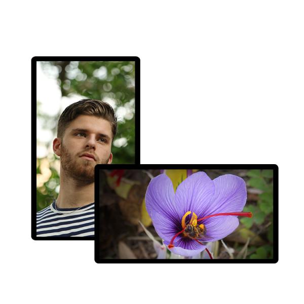 LCD PC Wall Mounted Advertising Display , Digital Wall Screen Exterior Remote 22 Inch