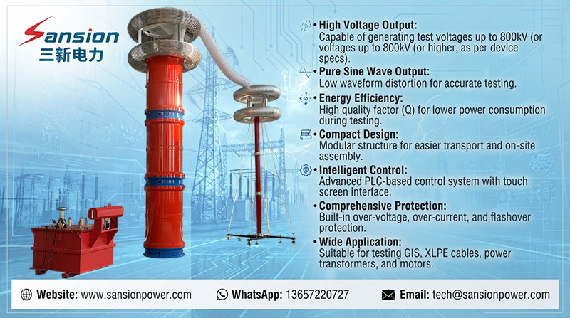 Customized High Voltage Series Resonance Test System Variable Frequency AC Withstand Test Equipment Manufacturer for Cable, Transformer, GIS and Power
