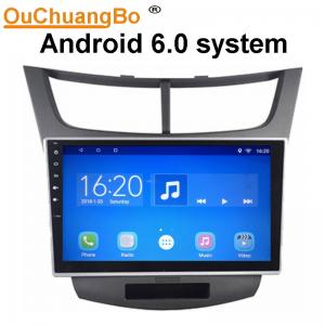 Ouchuangbo car radio multi media stereo android 6.0 for Chevrolet Sail with 3g wifi gps navigation dual zone 4*45 Watts