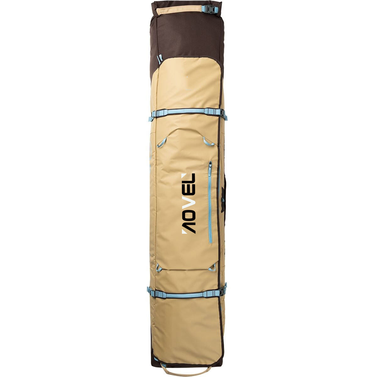 Customized Logo Print Zipper Closure Ski Snowboard Rolling Bag Tear-resistant Waterproof Snowboard Equipment Bag Two Wheels Travel Gear Bag