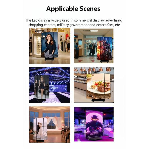LED vertical advertising screen Mirror LED screen Foldable LED screen
