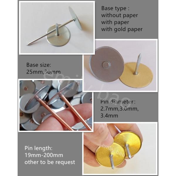 1-3/16" Mini Cup Capacitor Discharge Cup Head Weld Pins For Hvac System