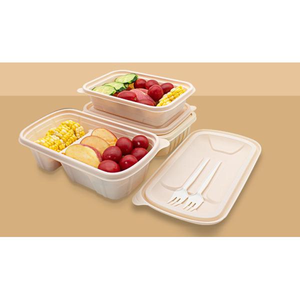 disposable PLA biodegradable plastic corn starch tableware lunch box food container tray plates production line