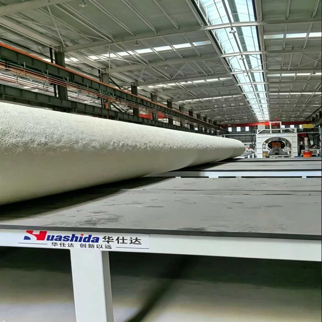 PU foam curing process in production line