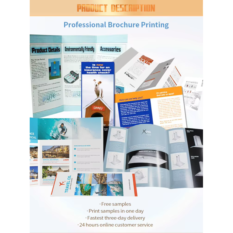 Product manual printing samples