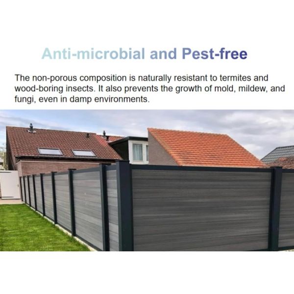 Co Extrusion WPC Panel Fence Impact Resistant Sag Resistant WPC Composite Fencing