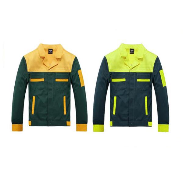 Two - Color Men's Work Coats & Jackets Long Sleeve Polyester With Triangle Cuffs