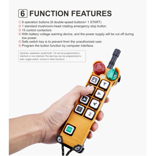 A24-8D 8 dual double speed push buttons radio remote control system F24-8D-TX emitter