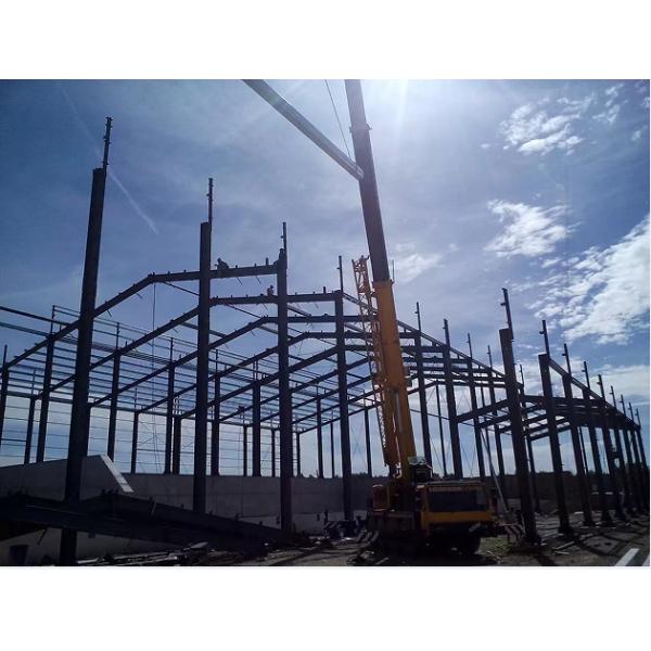 Prefabricated Long Span Steel Frame Industrial Warehouse With Customized Design
