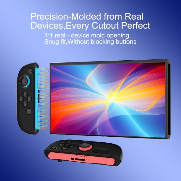 Full-Cover Silicone Case for Switch 2 360° Protection Secure & Comfortable Grip for Nintendo Switch 2 Joy-con Controller with Side Protection Enhanced