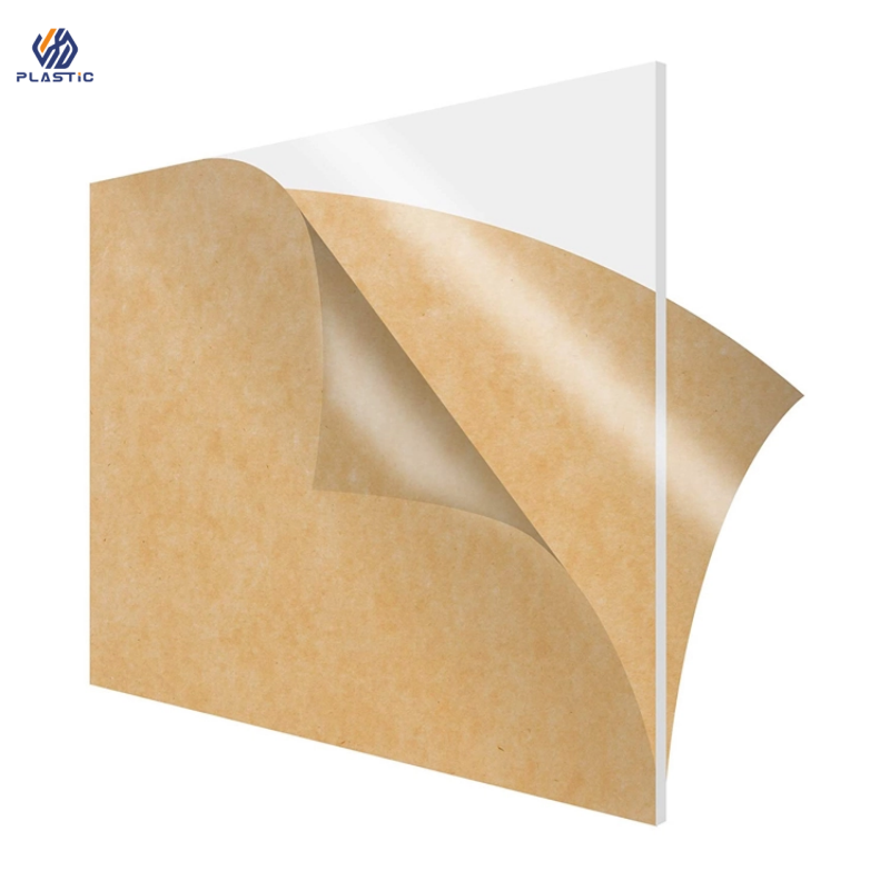 Close-up of acrylic sheet surface quality