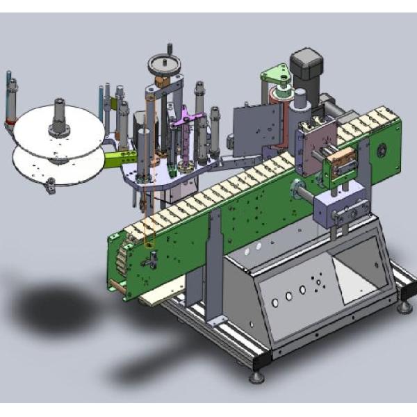 Automatic Round Bottle Labeling Machine for Jars Cans 220V 0.5mm Accuracy