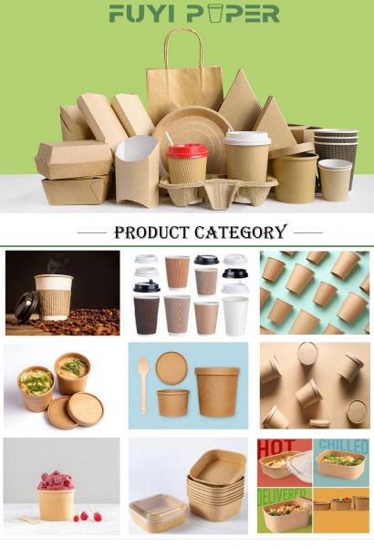 Eco Friendly Compostable Takeaway 8oz 12oz 16oz 26oz 32oz Biodegradable PLA Kraft Paper Disposable Soup Cup Bowl