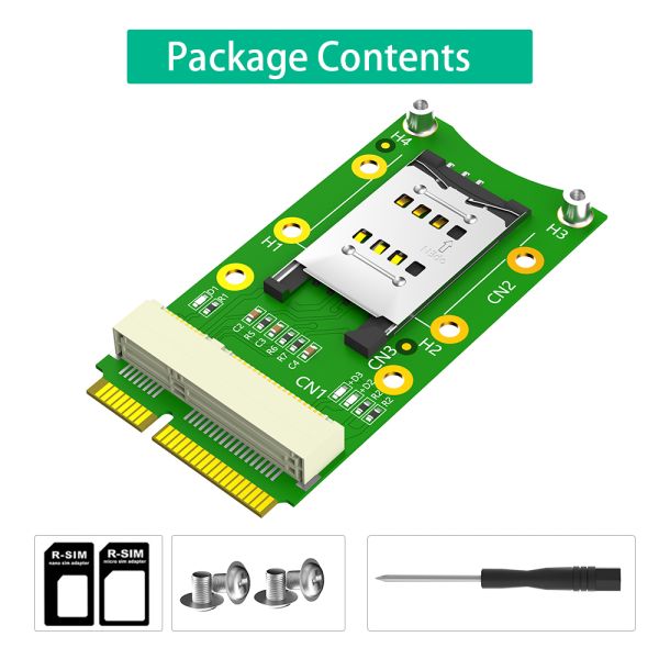 Mini PCI-E Adapter with SIM Card Slot for 3G/4G and WWAN LTE Compatibility