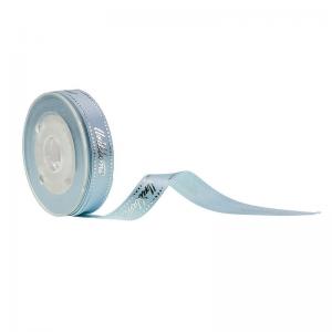 China Gifts Packaging Double Faced Satin Ribbon , Durable 13mm Blue Satin Ribbon on sale
