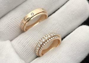 China OEM 2.84ct 18k Yellow Gold Engagement Ring 32pcs 92pcs 3.20g Weight on sale
