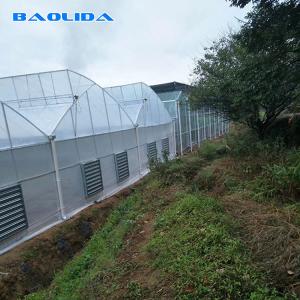 Buy cheap Reinforced Plastic Sheeting Greenhouse For Tropical Climate Prefabricated product