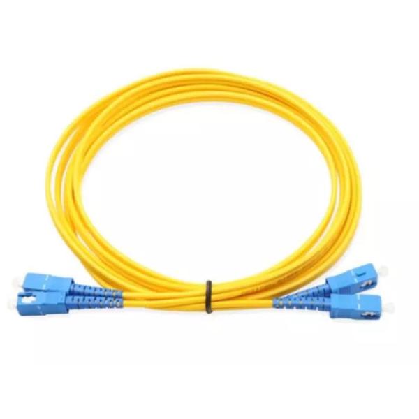 Yellow 9/125 Single Mode Duplex SC/UPC-SC/UPC Fiber Optic Patch Cord with FC Connector