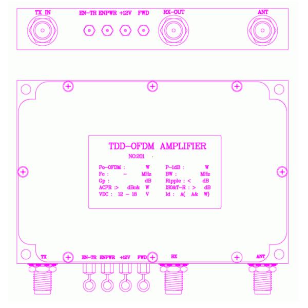TDD TDM 100W High Power RF Microwave Amplifiers For Long Range Data Wireless Transmission
