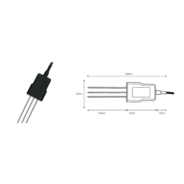 KNF-315TDR 3-in-1 Soil Sensor: High Precision Volumetric Water Content (VWC), Electrical Conductivity (EC) & Temperature Meter, IP68 Waterproof FDR
