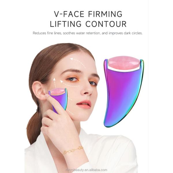 Mini Nephrite Jade Face Roller Massager For Face Natural Tighten Lifting Neck Gua Sha Set