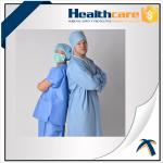 Polypropylene Disposable Lab Coat With Knitted Cuff And Button Blue Or White