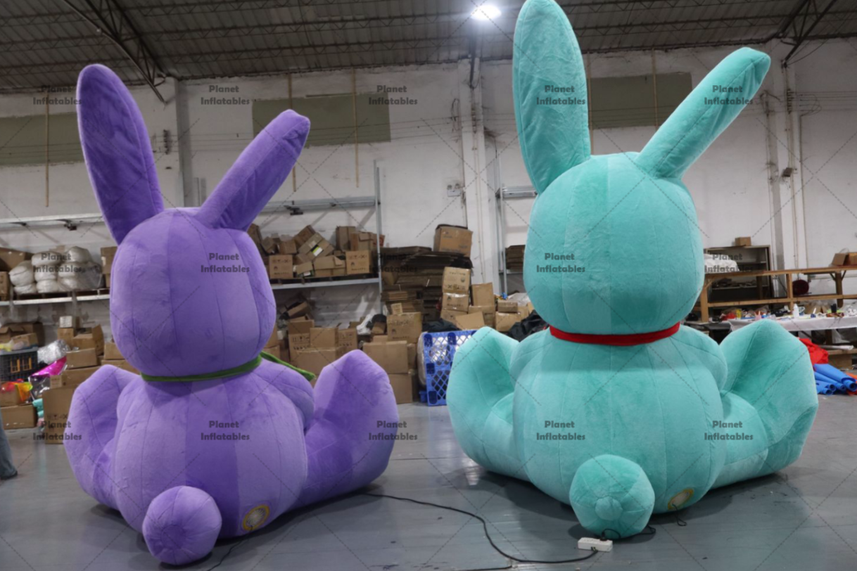 Easter Festival Party Decorating Props Inflatable Plush Rabbits,inflatable Cartoon Bunny Balloon